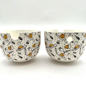 2 Pair Set Ramen Soup Bowl GUDETAMA Egg Chopstick Holder Sanrio Japan Seven 20